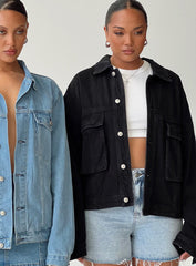 Kier Oversized Jacket Denim Black